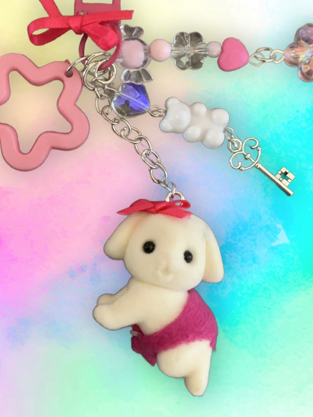 Calico Critter Bunny Keychain Bag Charm